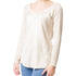 Maglia beige a maniche lunghe con scollo a V da donna Swish Jeans, Abbigliamento Donna, SKU c811000162, Immagine 0